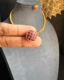 Grid design CZ Necklace Set -  FUSION