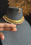 Panoply Beaded Gold South Indian Jewelry kemp Necklace Set - TRADITIONAL jewelry