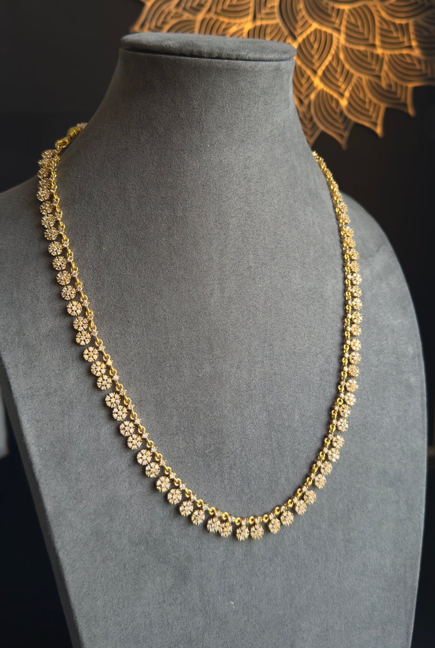 Unique Multi Pendant AD Drops Necklace Set - AMERICAN DIAMOND