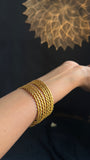 zigzag Set of 8 Antique Gold plain Bangle South indian Jewelry Antique indian jewelry - TRADITIONAL
