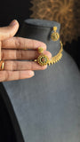 Kemp Gold South Indian jewelry Necklace Set with dangler - TRADITIONAL