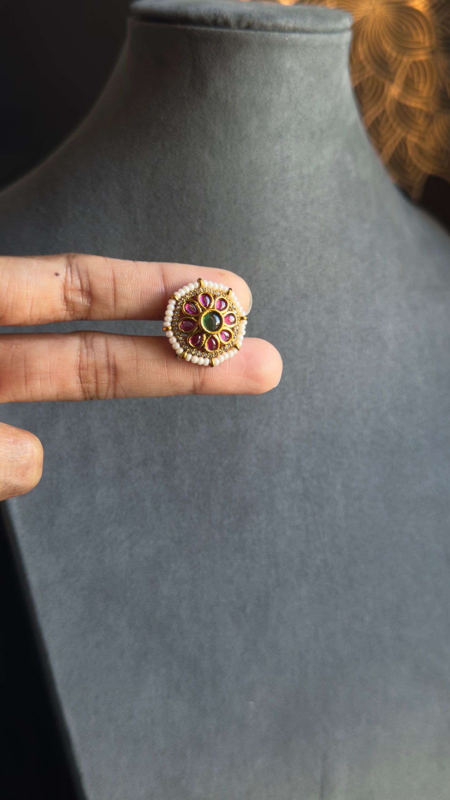 Mandala Kundan Stud Earrings - Various Designs