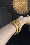 Set of 4 Dainty Simple Antique Gold South Indian Bangle - TRADITIONAL