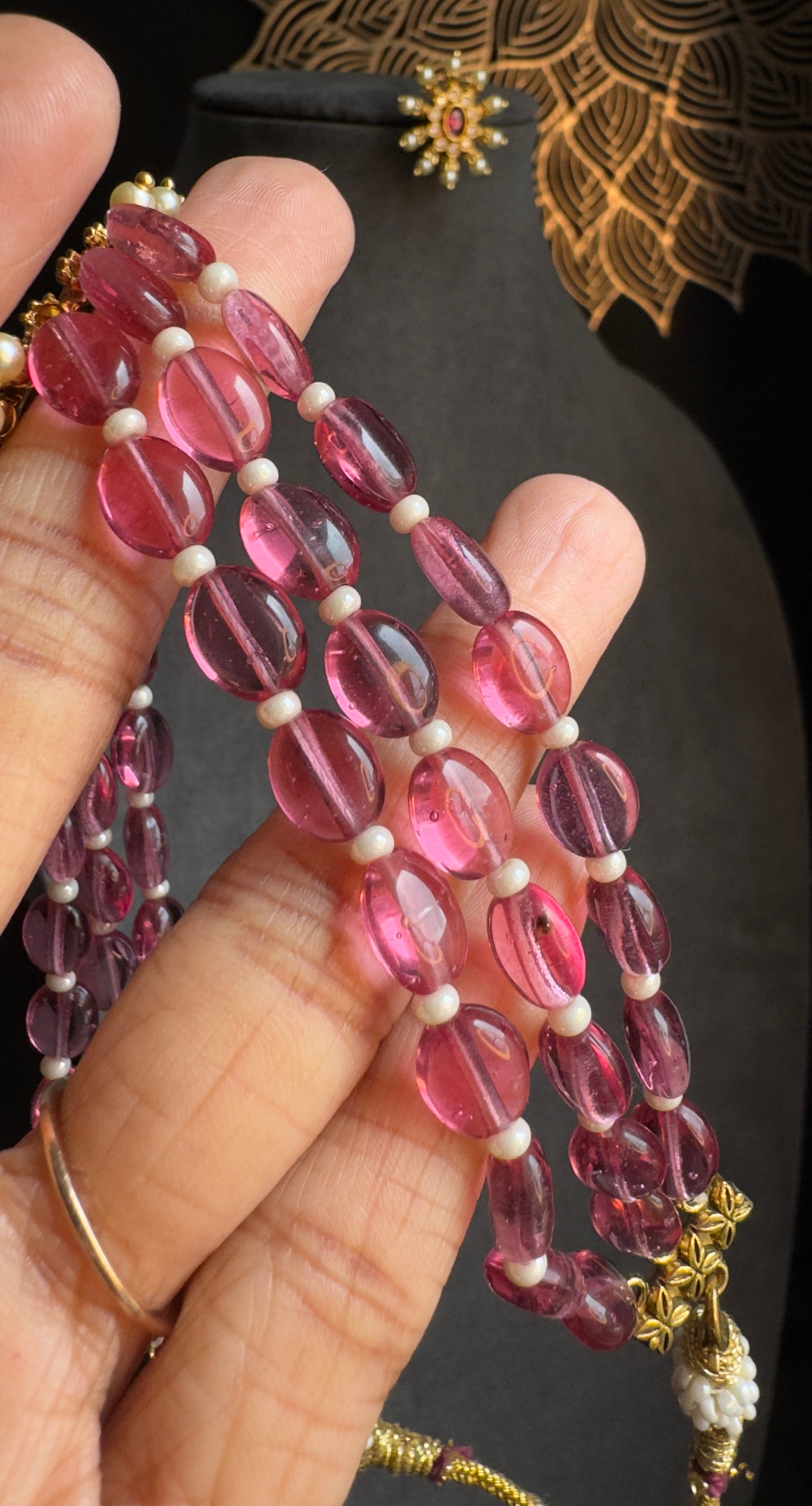 Chakra Inspired Pearl Kemp Choker Set  - FUSION