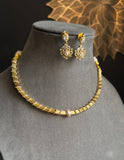 AD Hasli South Indian Jewelry Gold Necklace Set - FUSION