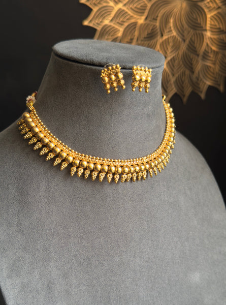 Kerala palakka Gold South Indian jewelry Necklace Set Indian jewelry - TRADITIONAL