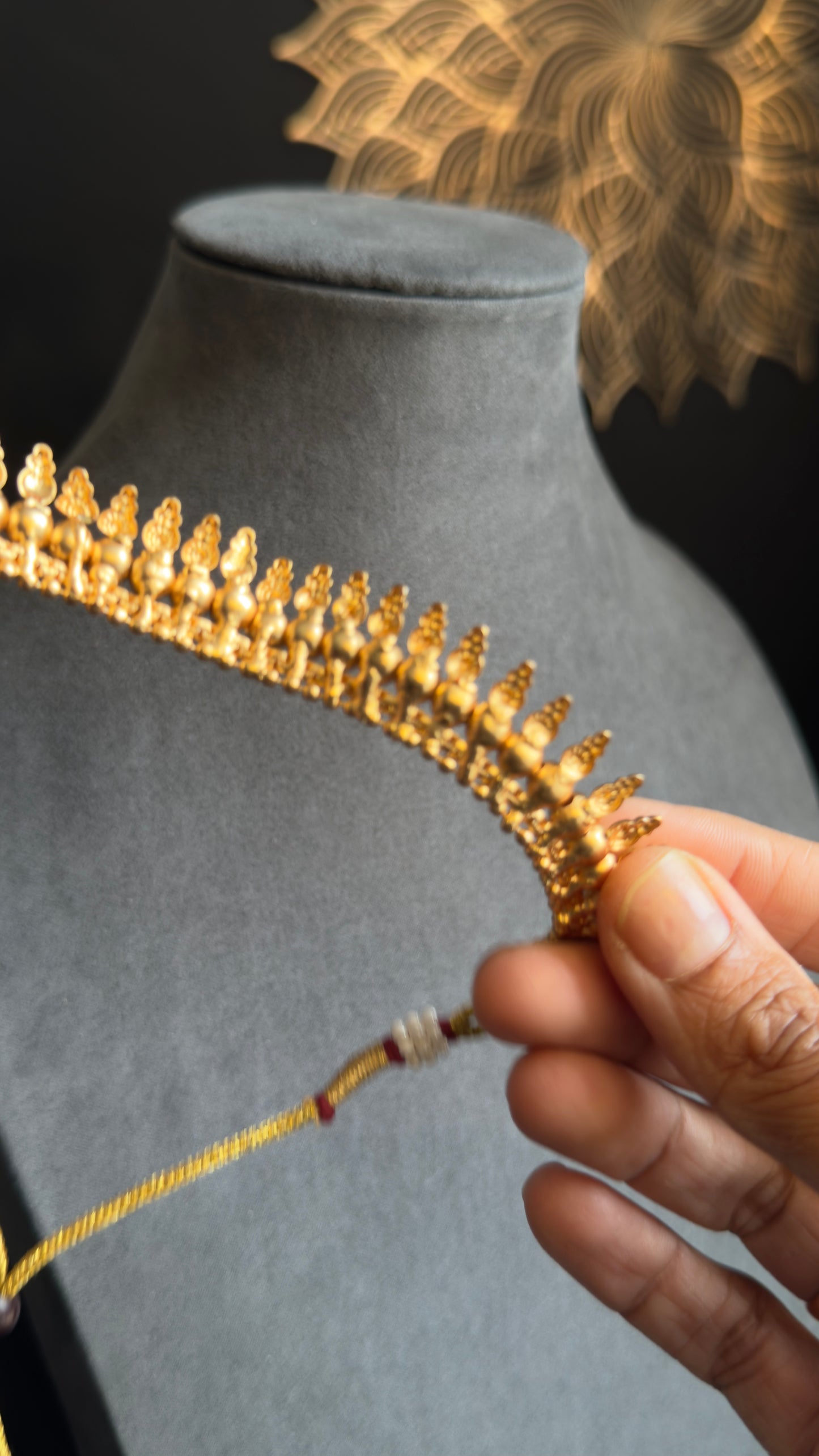 Kerala palakka Gold South Indian jewelry Necklace Set Indian jewelry - TRADITIONAL