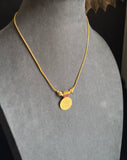 Lakshmi coin Pendant microgold Gold Traditional South Indian Necklace set - BUDGET