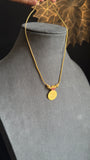 Lakshmi coin Pendant microgold Gold Traditional South Indian Necklace set - BUDGET