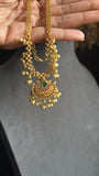 Ruby Gold South Indian Jewelry AD Necklace Set - TRADITIONAL TRADITIONAL