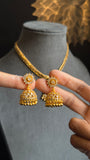 Impon Atigai Microgold Traditional  Gold South Indian Jewelry Necklace jhumki Set - TRADITIONAL