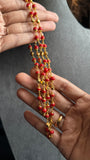 Pavazha mala 23.5ct MicroGold Impon  Coral Necklace - TRADITIONAL