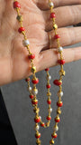 Pavazha mala 23.5ct MicroGold Impon  Coral Necklace - TRADITIONAL