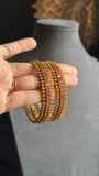 Ruby studded Bangle Kemp Bangle South indian Jewelry Antique indian jewelry - TRADITIONAL