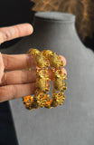 Elephant pair of kada Bangle Kemp Bangle South indian Jewelry Antique indian jewelry - TRADITIONAL