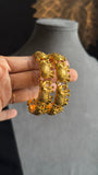 Elephant pair of kada Bangle Kemp Bangle South indian Jewelry Antique indian jewelry - TRADITIONAL