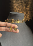 Microgold delicate South Indian Choker Set | Bridal Jewelry with Earrings |Traditional Lakshmi Coin Kasumala Temple Choker Set
