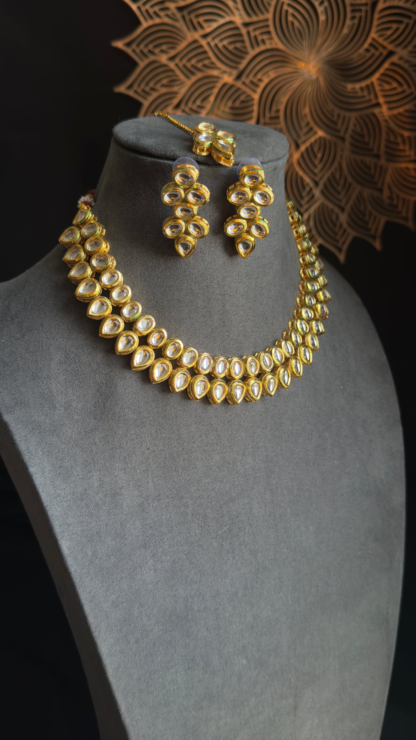 Kundan Choker Tikka Set with Meenakari - BOLLYWOOD