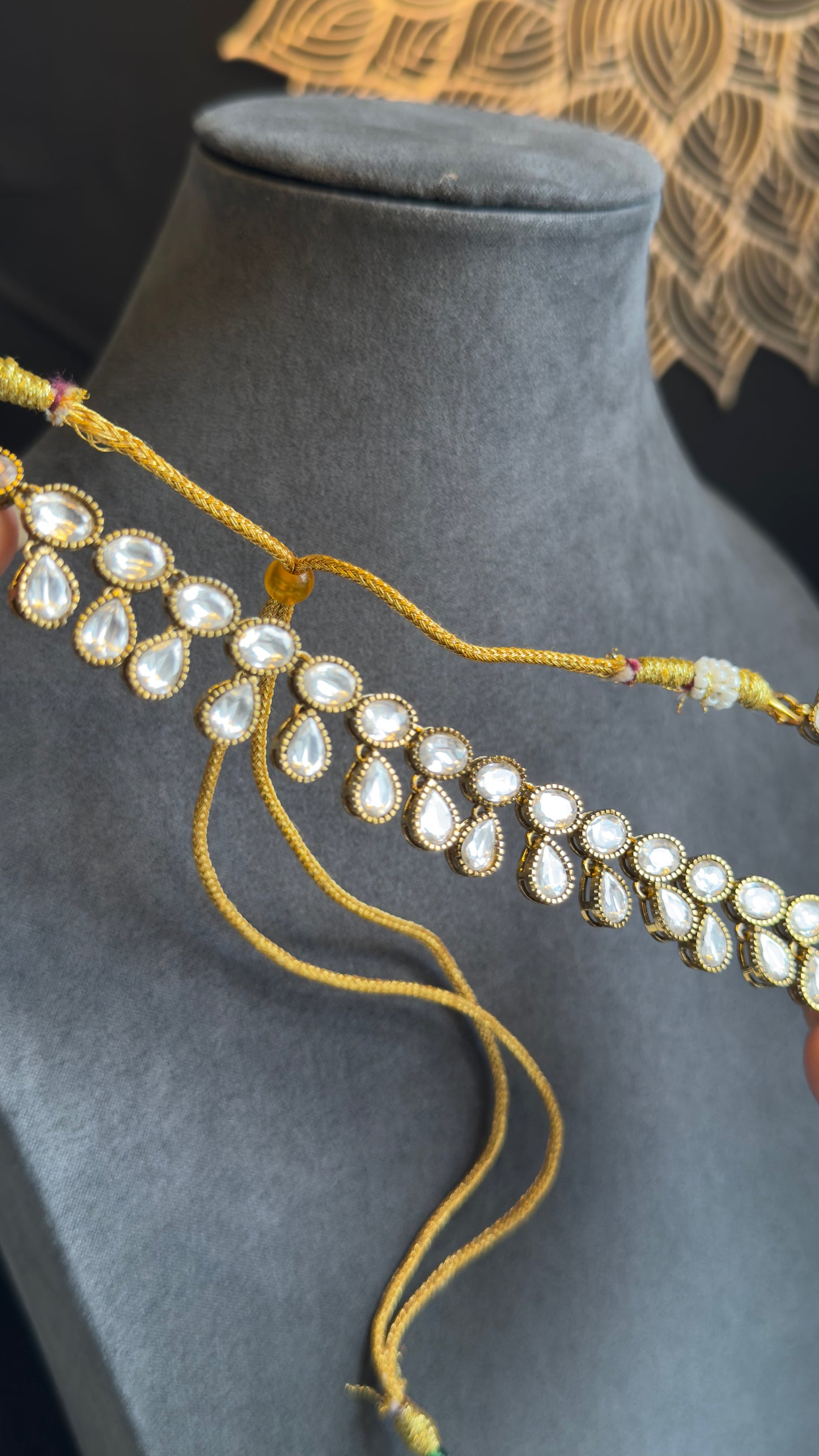 High Quality Bollywood Indian Pakistani Mehendi Kundan Choker Set