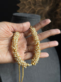 Golden cluster pearl Necklace Set - BUDGET