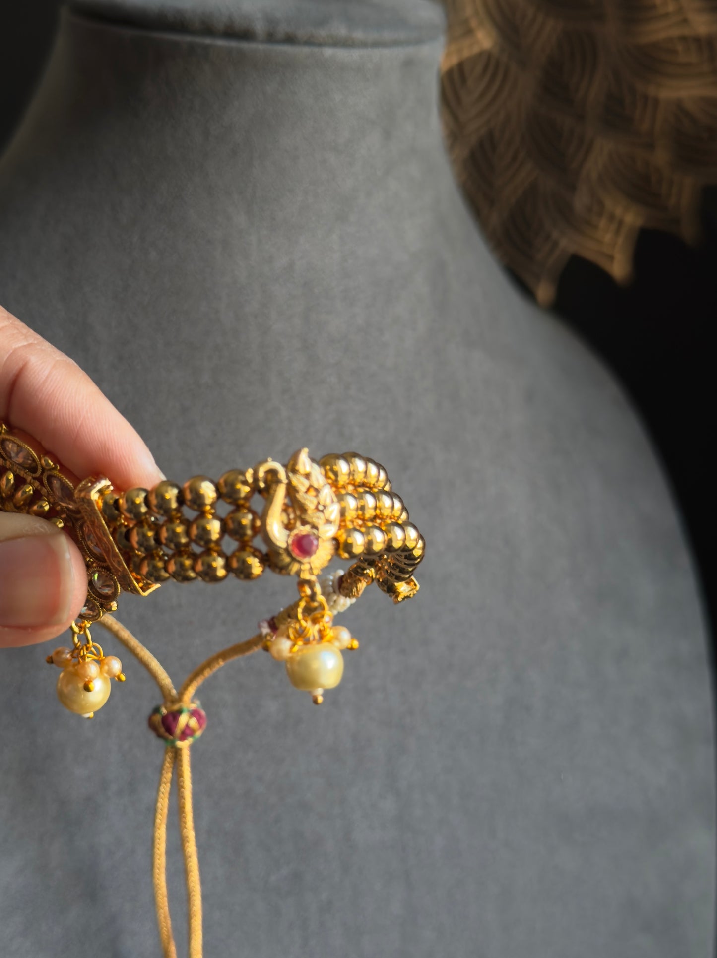 Traditional Reverse AD Choker Jhumka - BOLLYWOOD