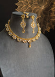Dainty Kundan Reverse AD Choker Earrings Tikka - BOLLYWOOD