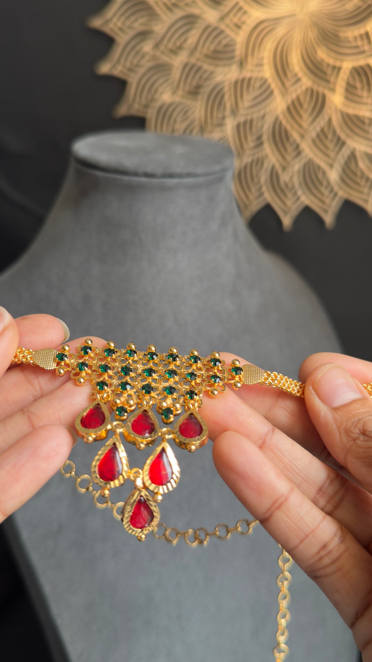 Traditional kerala style Microgold Necklace set South Indian Jewellery UK