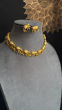 Elephant Motif Necklace Set, Antique Gold - FUSION