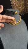 Elephant Motif Necklace Set, Antique Gold - FUSION