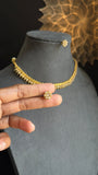 Dainty american diamond row Gold South Indian jewelry Necklace Set - TRADITIONAL