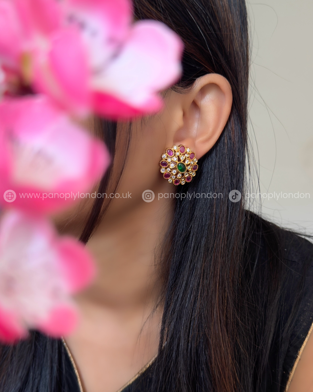 Mandala Kundan Stud Earrings - Various Designs