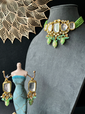 Mint Kundan Gold Choker Set with Meenakari  - BOLLYWOOD