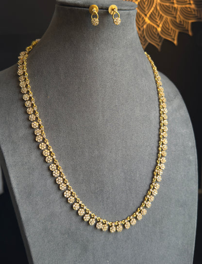Unique Multi Pendant AD Drops Necklace Set - AMERICAN DIAMOND