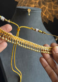 Kemp AD dainty Gold South Indian jewelry Necklace Set - TRADITIONAL