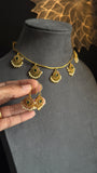 Unique Multi Pendant Drops Kemp Necklace Set - FUSION