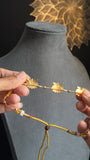 Manju warrier Inspired Lotus Necklace with Earrings Lotus Necklace Set South Indian jewelery-  -  BUDGET