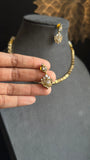 AD Hasli South Indian Jewelry Gold Necklace Set - FUSION