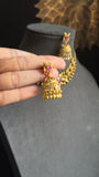 Belt syle Gold South Indian Gold Choker Set with Jhumka earrings- TRADITIONAL