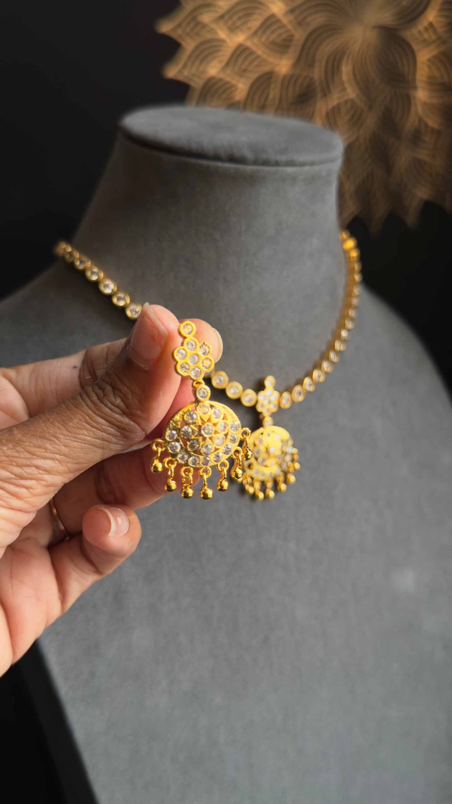 Impon Atigai Microgold Traditional  Gold South Indian Jewelry Necklace Set - TRADITIONAL (Copy)