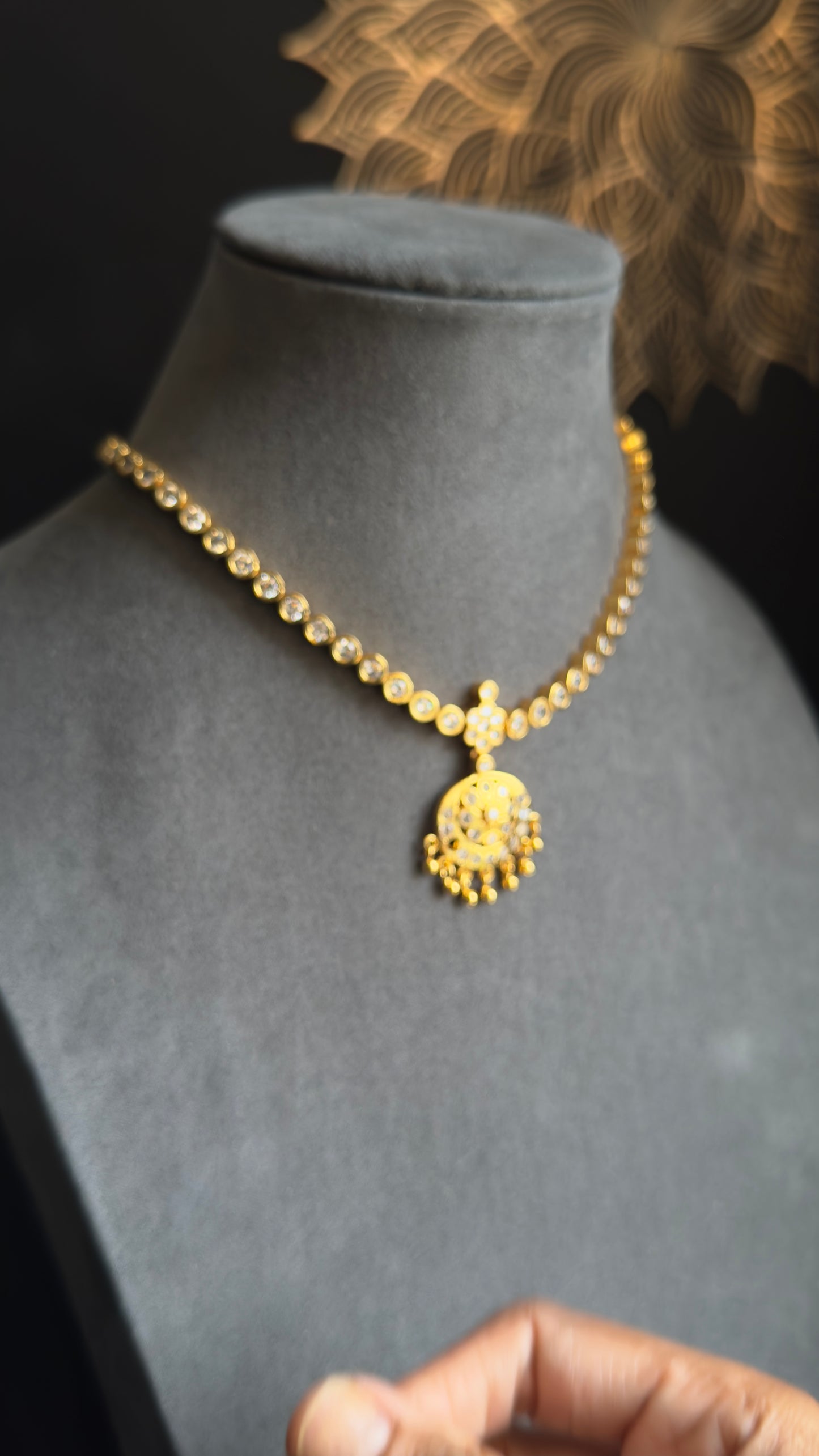 Impon Atigai Microgold Traditional  Gold South Indian Jewelry Necklace Set - TRADITIONAL (Copy)