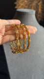 Set of 4 american diamond AD Kundan style cubic Zirconia studded peacock Bangle Kemp Bangle South indian Jewelry Antique indian jewelry - TRADITIONAL