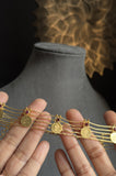 Microgold delicate South Indian Choker Set | Bridal Jewelry with Earrings |Traditional Lakshmi Coin Kasumala Temple Choker Set