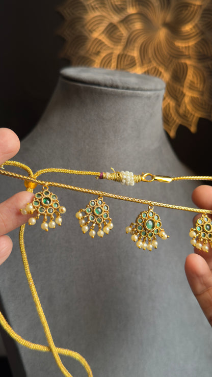 Unique Multi Pendant Drops Kemp Necklace Set - FUSION
