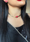 Coin decorated Lotus Necklace with Earrings Lotus Necklace Set South Indian jewelery