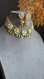 Dainty Rajwadi Pearl Necklaec; Drop Jhumka - BOLLYWOOD