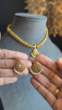 Best Selling Celebrity Traditional Kemp Atigai Set with Ruby Danglers - South Indian TRADITIONAL