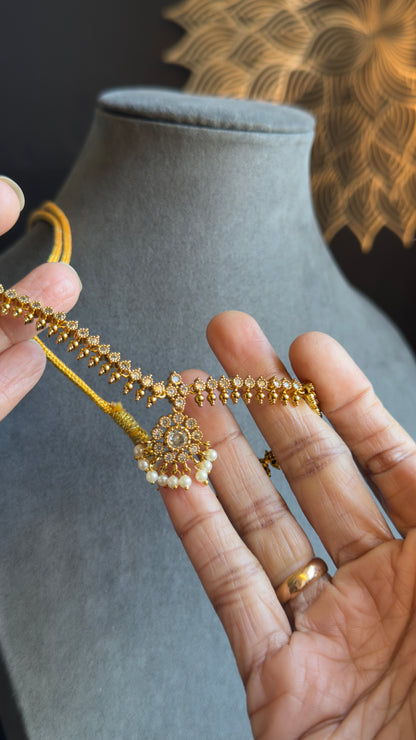 Best Selling Celebrity Traditional Kemp Atigai Set with Ruby Danglers - South Indian TRADITIONAL