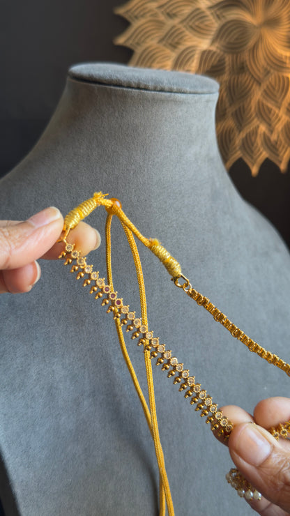 Best Selling Celebrity Traditional Kemp Atigai Set with Ruby Danglers - South Indian TRADITIONAL