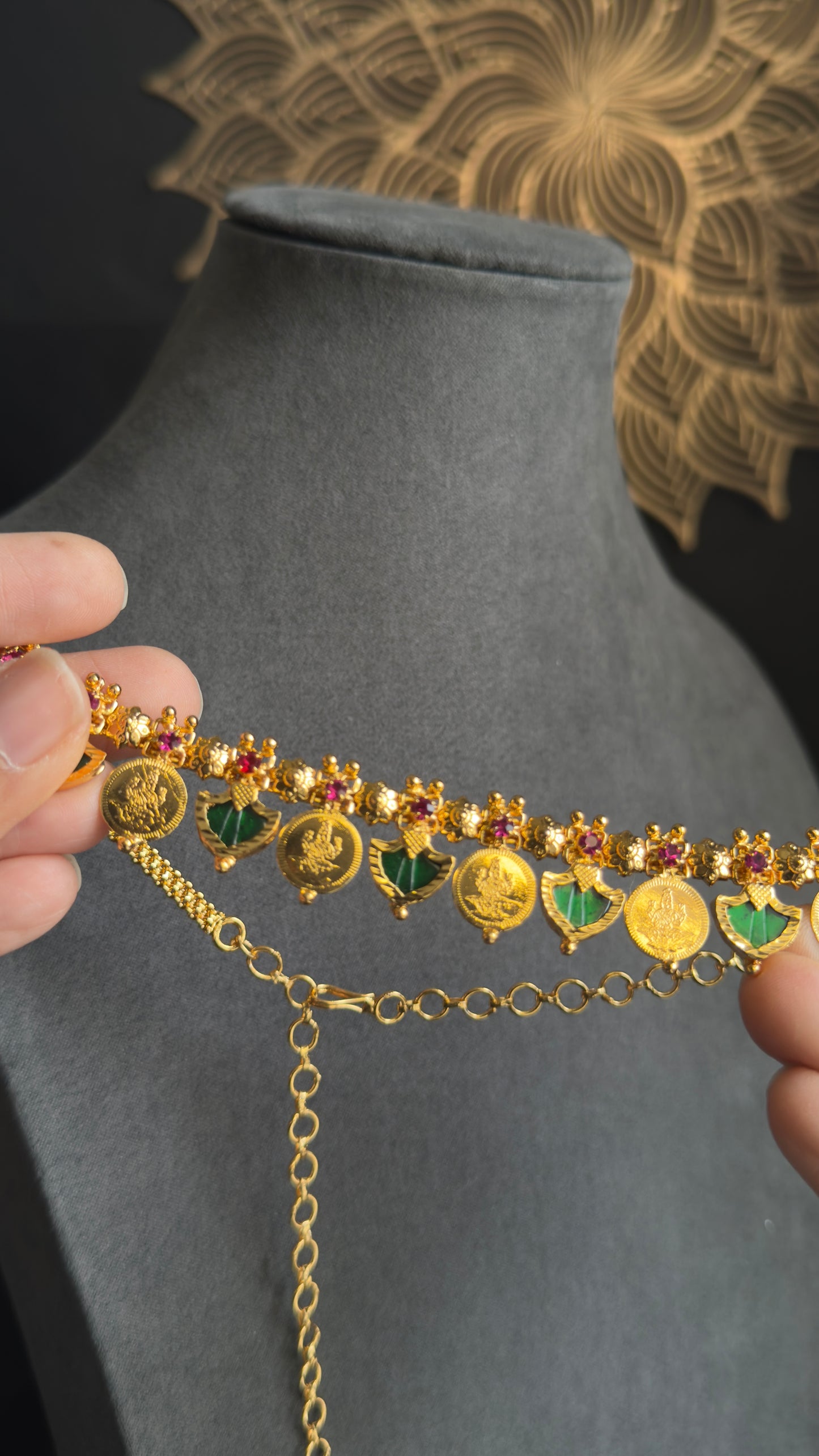 Palakka Kerala gold Ruby Necklace | Traditional Jewellery