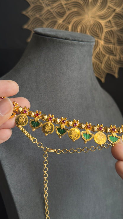 Palakka Kerala gold Ruby Necklace | Traditional Jewellery